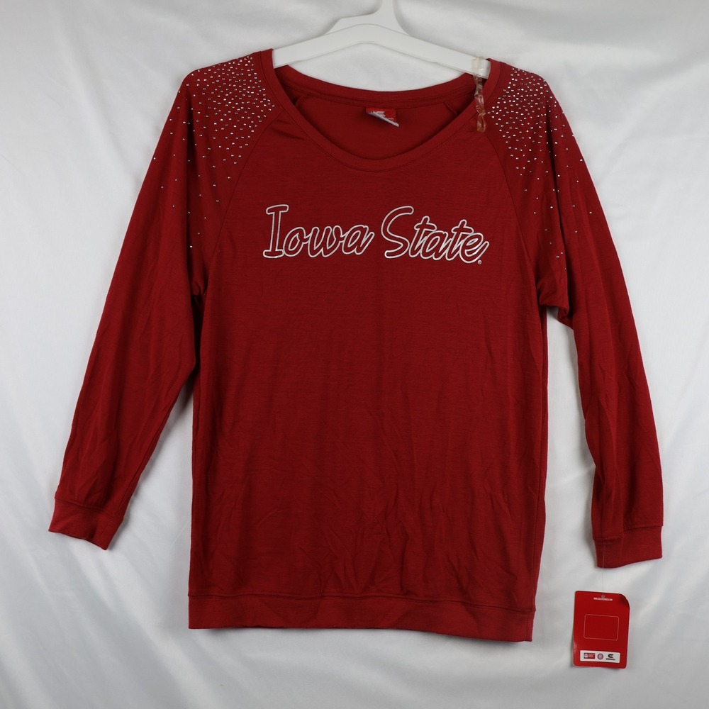 Iowa State Shirt Womens Medium NCAA College Basketball Long Sleeve Pullover Blin